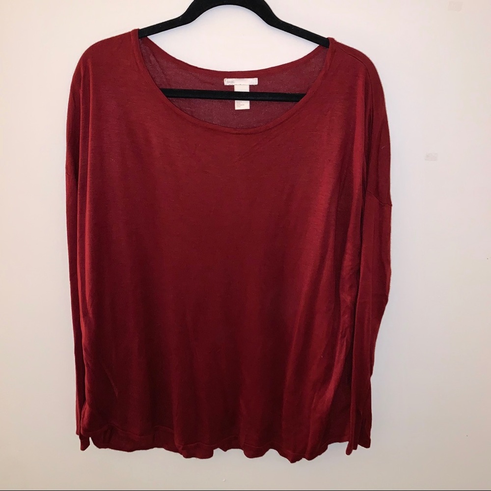 H&M Basic Burgundy Sweater